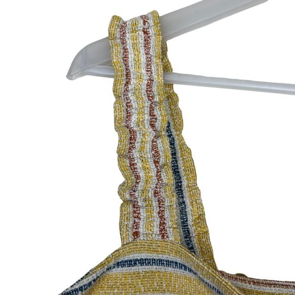 Madewell Texture & Thread Striped Tie Front Tank Size Large - Picture 8 of 14